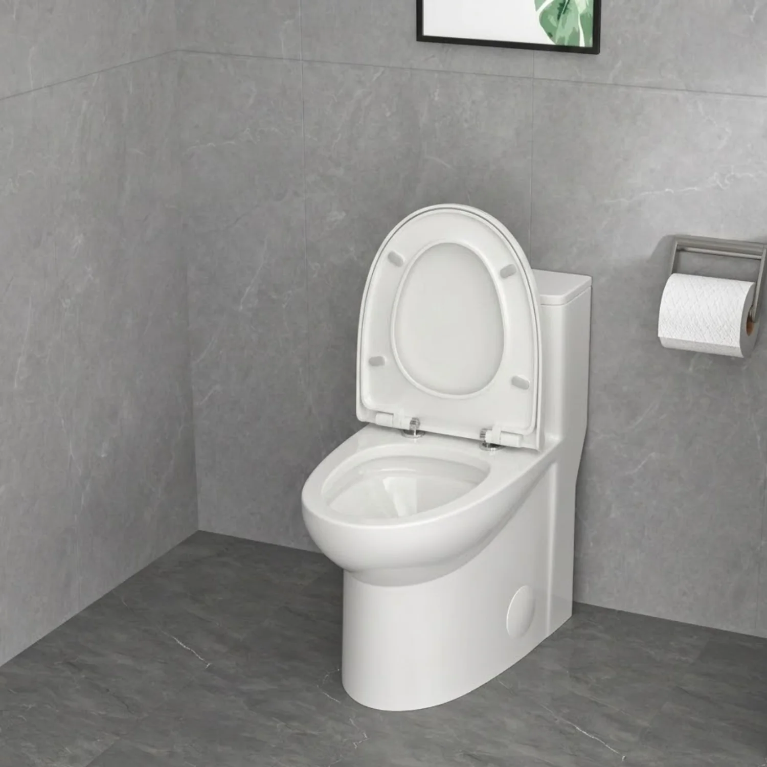 Alesund - Ceramic One-Piece S-Trap Dual-Flush Elongated Toilet Bowl with Modern Design - Image 7