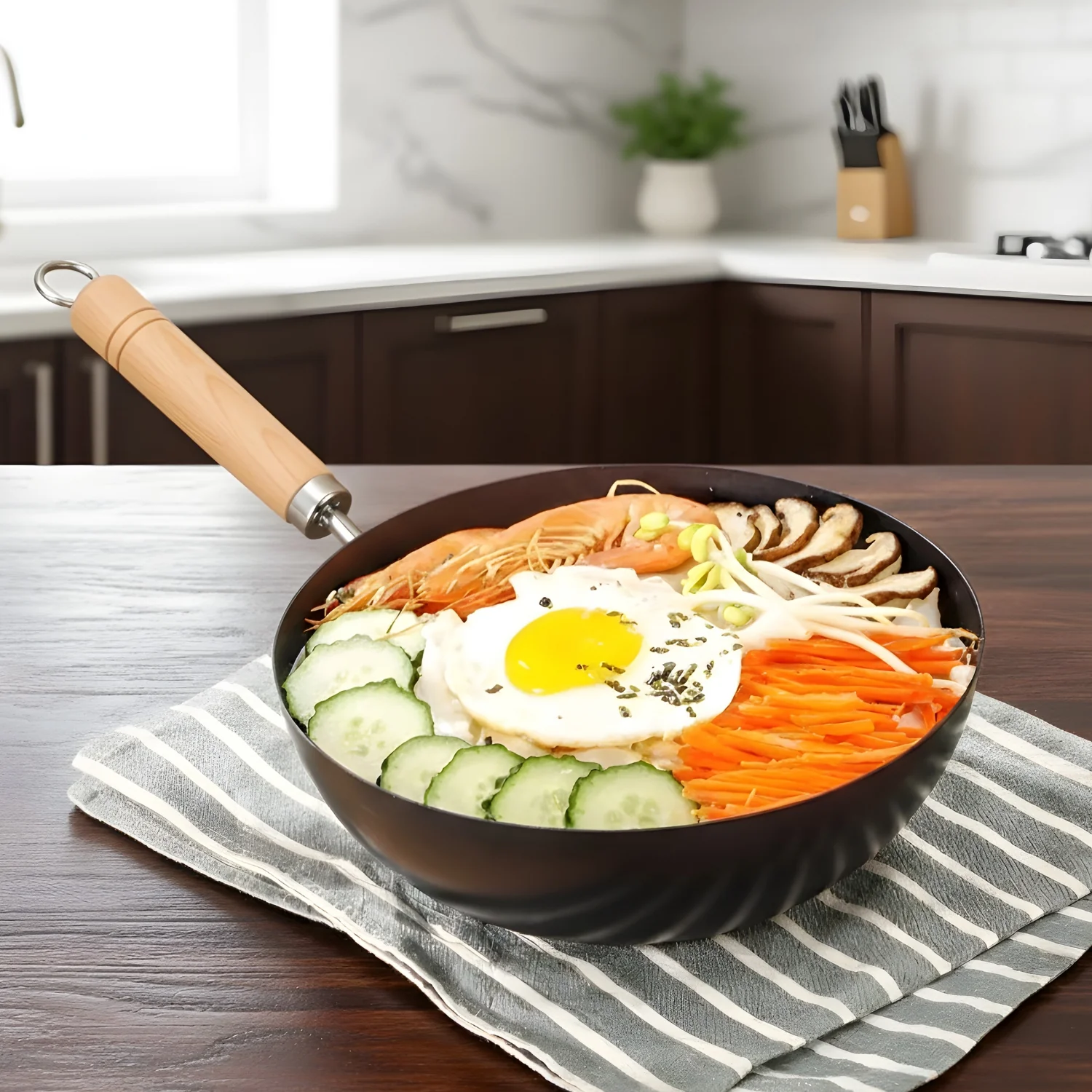 Alten - Signature Non-Stick Iron Pan Versatile Mini Frying Pan, Saucepan, and Wok - Image 7