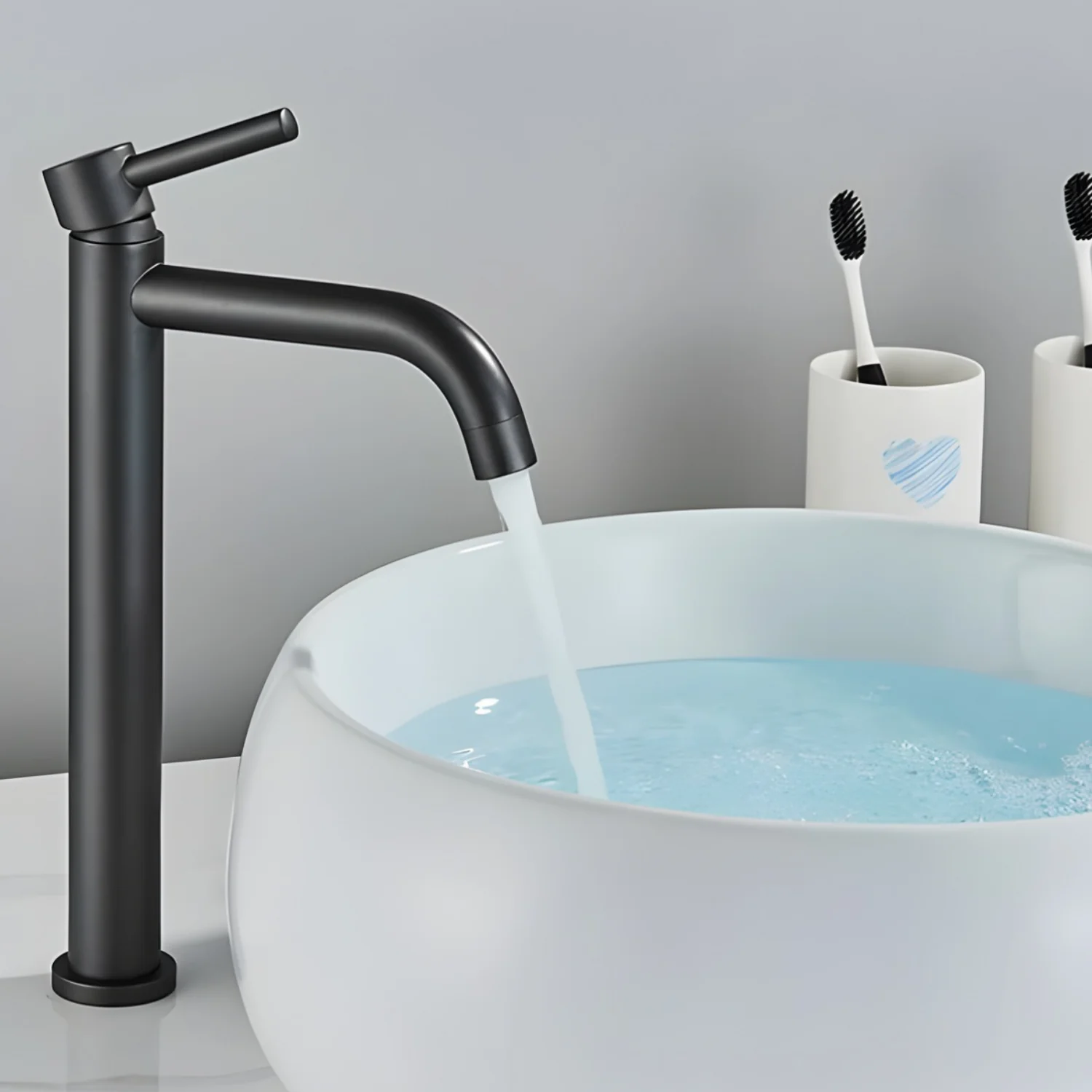 Elvheim - Bathroom Basin Faucet Single Handle Hot and Cold Mixer Tap - Image 11
