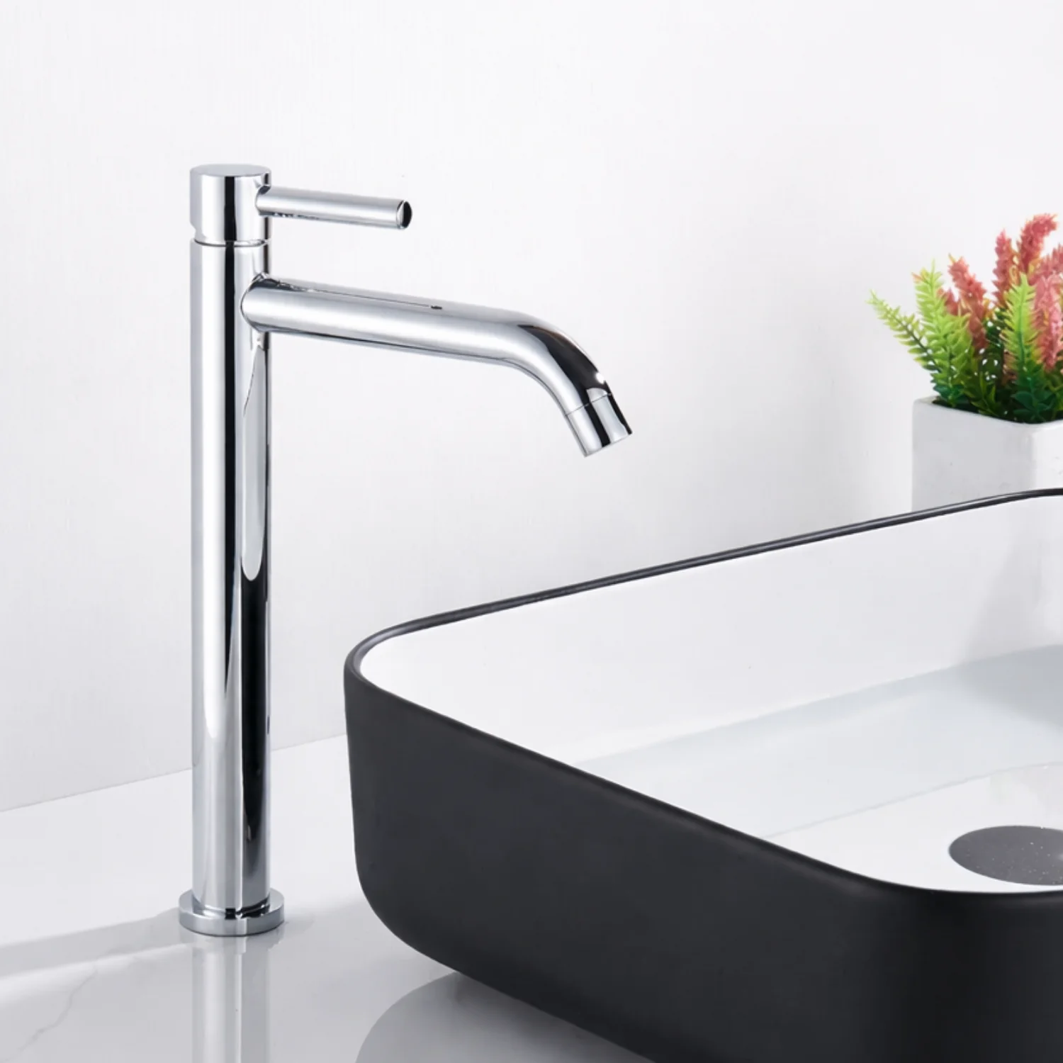 Elvheim - Bathroom Basin Faucet Single Handle Hot and Cold Mixer Tap - Image 3