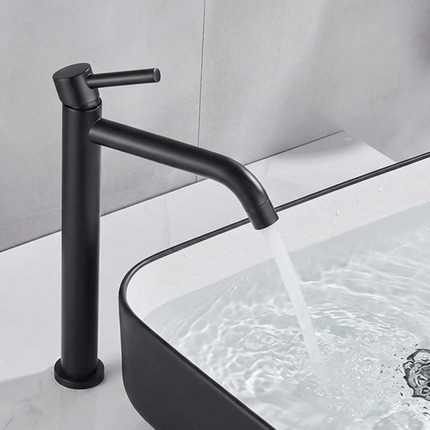 Elvheim - Bathroom Basin Faucet Single Handle Hot and Cold Mixer Tap - Image 5