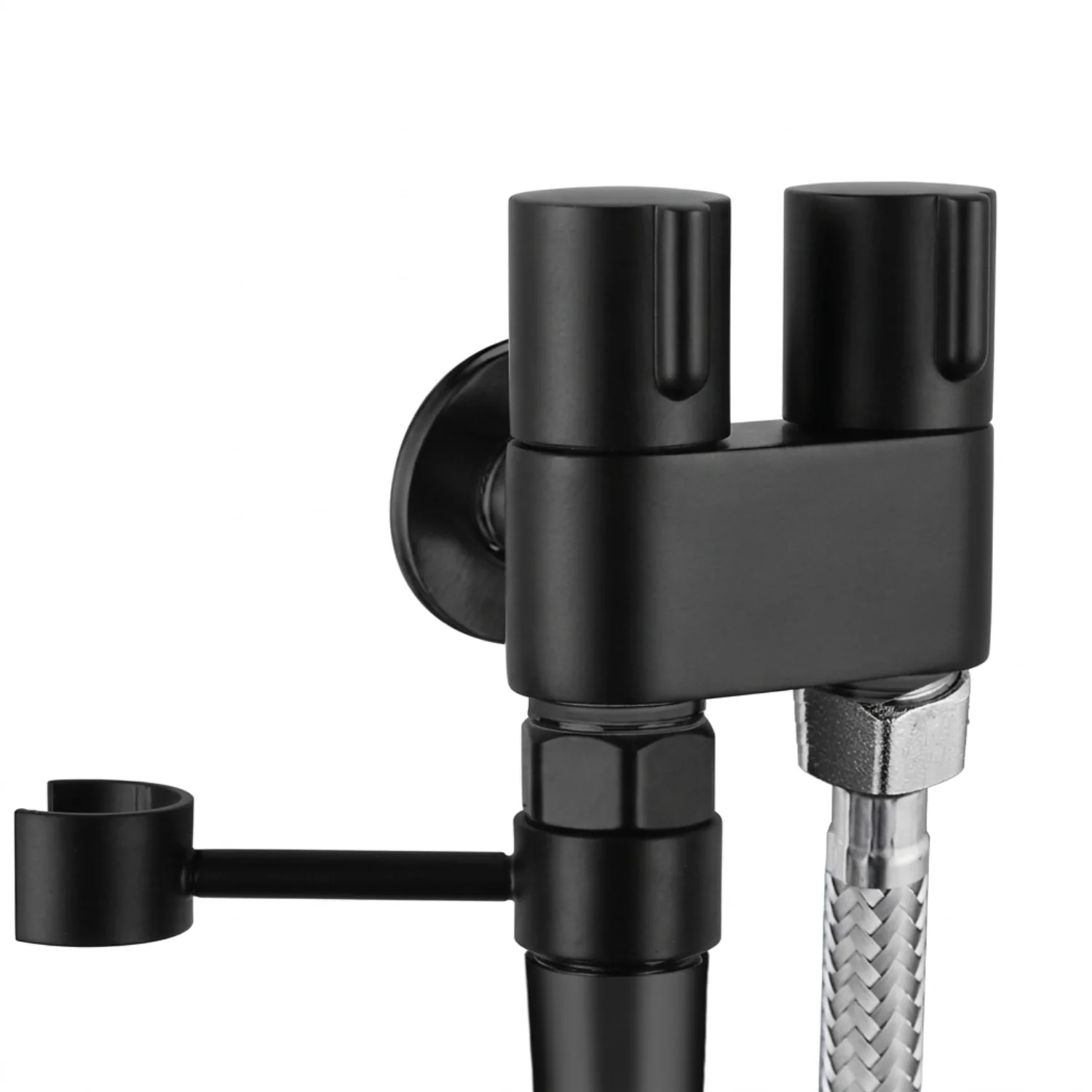 Glomma - Stainless Steel Bidet Spray Gun Set – Handheld Toilet Hygienic Shower with Double Outlet Angle Valve - Image 12