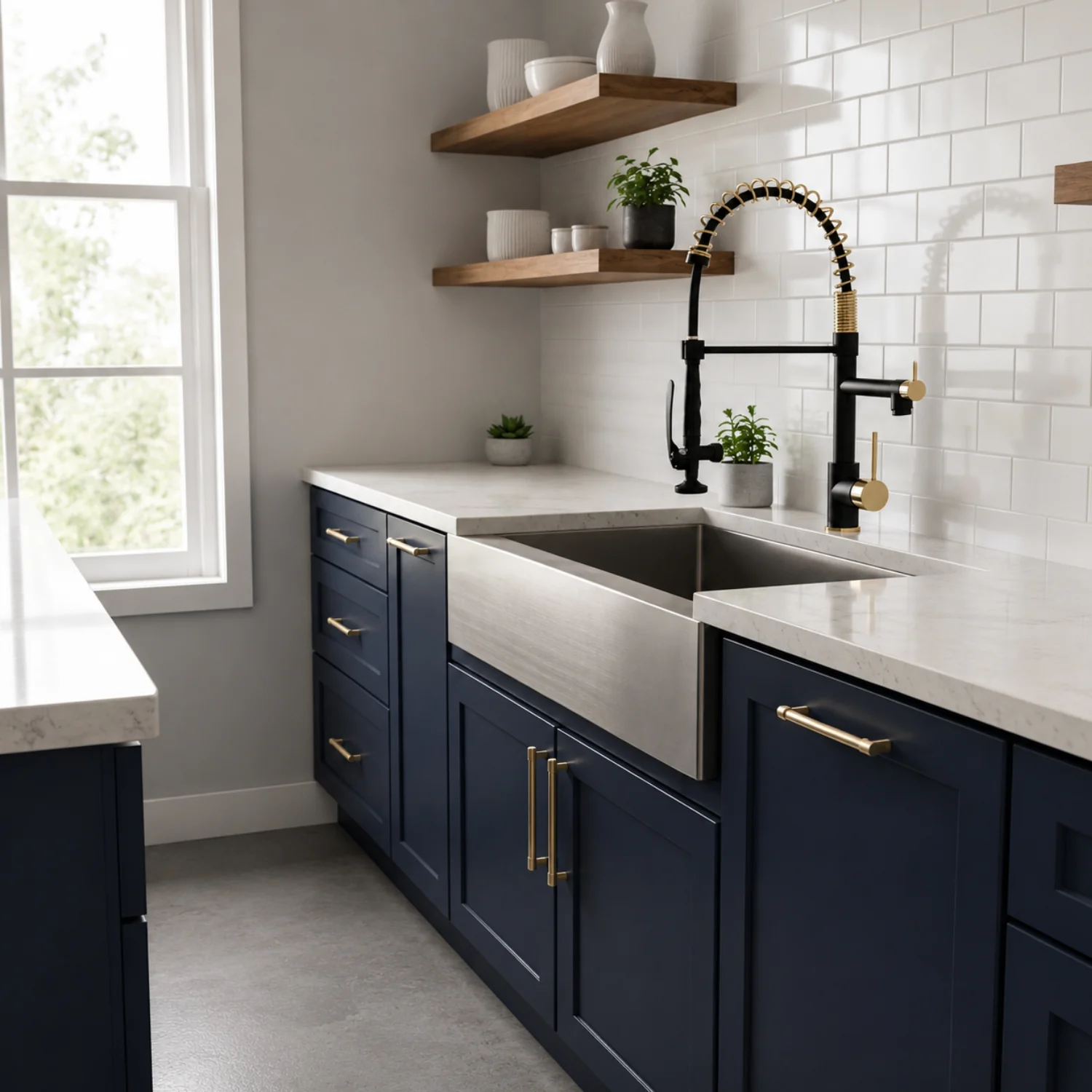 Tyresta - Modern Pull-Out Kitchen Faucet – Single Handle Solid Brass Mixer Tap - Image 12