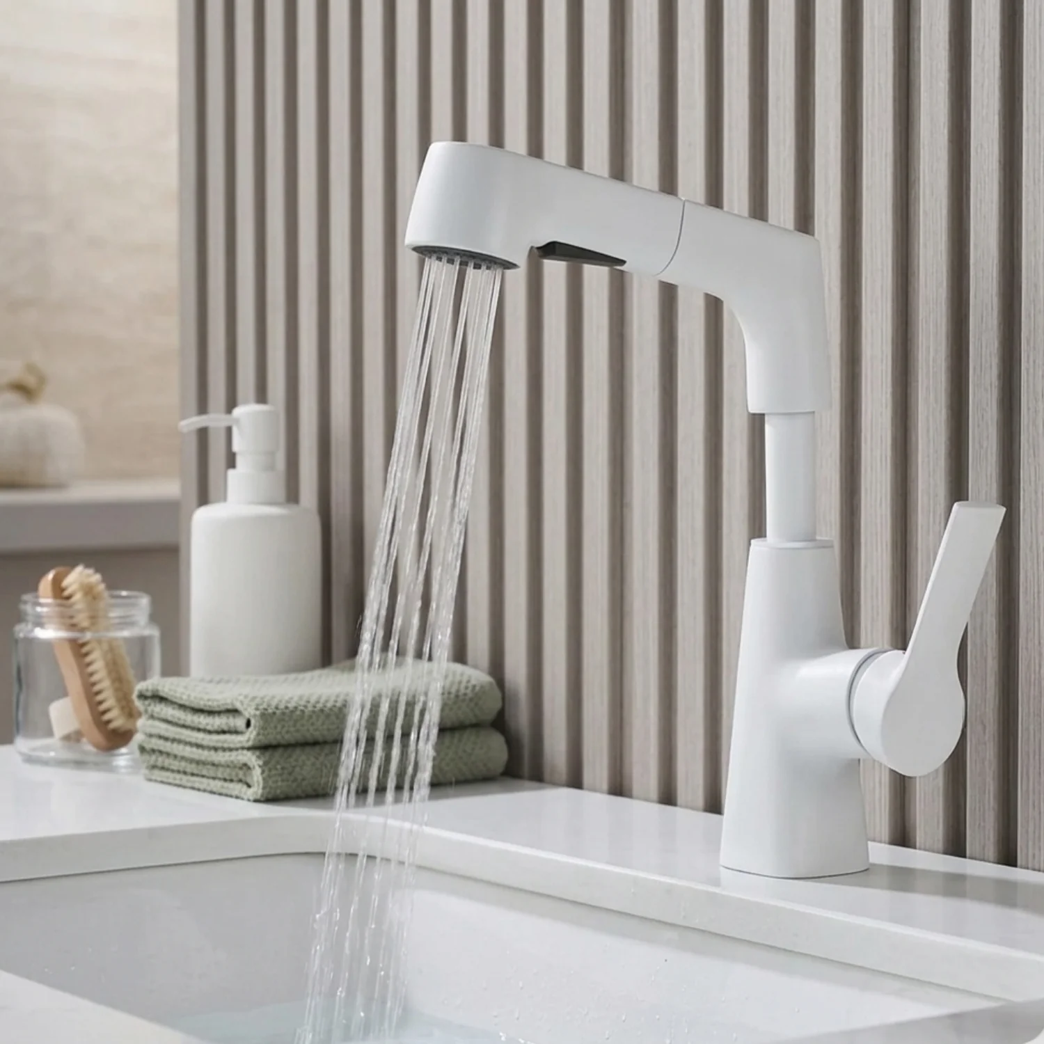 Skagen - Pull Out Lift Faucet 360° Rotatable Stainless Steel Sink Faucet with Pull-Out Sprayer - Image 12