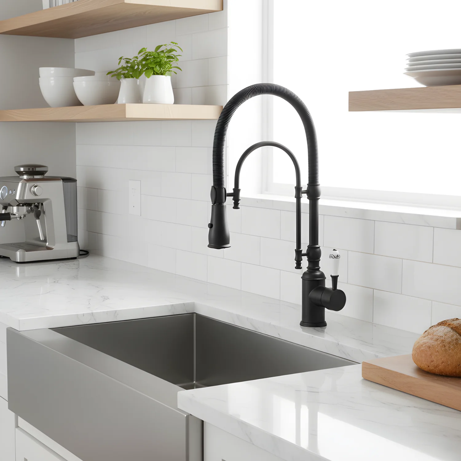 Visby - 360° Pull-Down Kitchen Faucet with Spring Spout Hot & Cold Mixer - Image 20