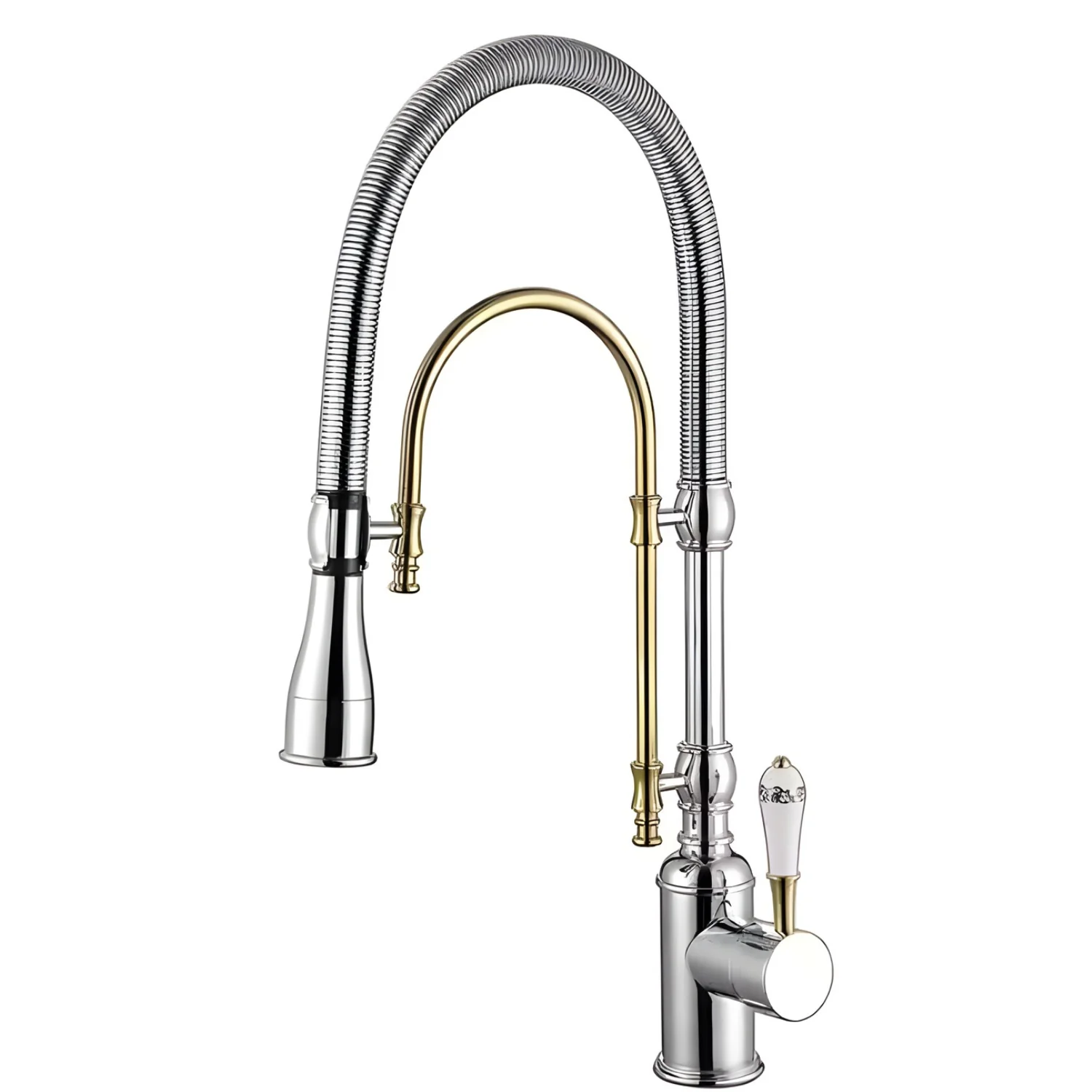 Visby - 360° Pull-Down Kitchen Faucet with Spring Spout Hot & Cold Mixer - Image 24