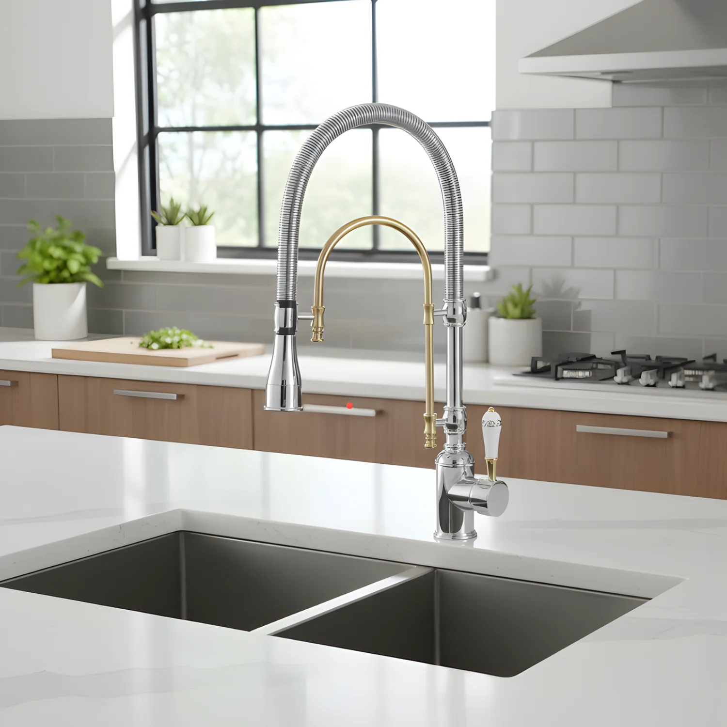 Visby - 360° Pull-Down Kitchen Faucet with Spring Spout Hot & Cold Mixer - Image 25