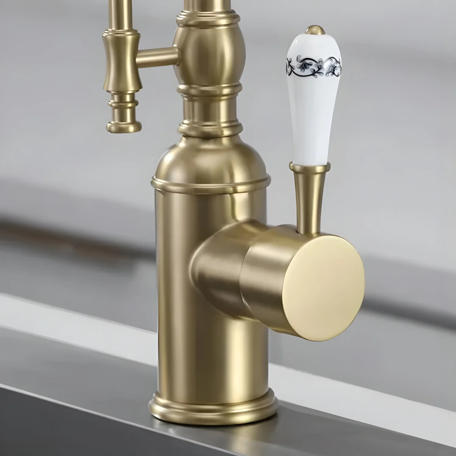 Visby - 360° Pull-Down Kitchen Faucet with Spring Spout Hot & Cold Mixer - Image 28